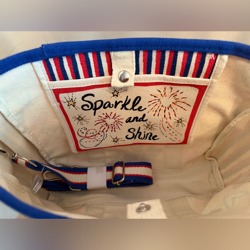 Brighton Red White And You Canvas Mini Tote Bag STYLE D30274 NWT USA patriotic - Picture 9 of 12